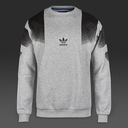 Adidas Originals Training Crew Top Medium Grey Heather / Black for Men